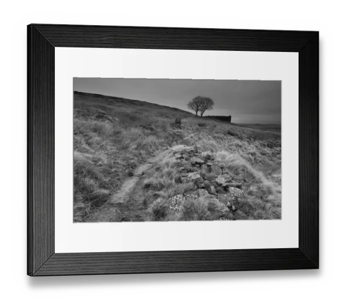 Framed Print : Top Withens, a ruined farmhouse near to Haworth in West Yorkshire, is reputed to be the inspiration for Wuthering Heights by Emily Bronte