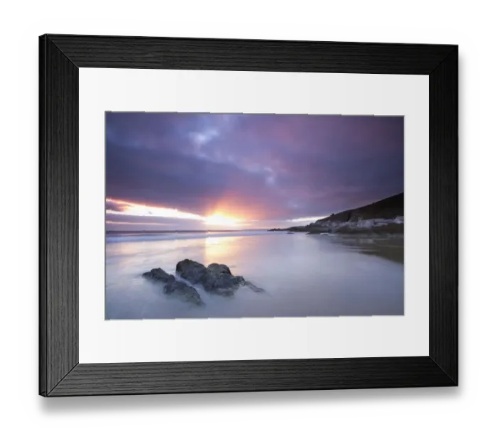 Framed Print : Freathy beach sunset Framed Print : Freathy beach sunset
