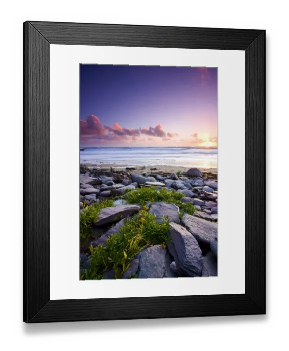 Framed Print : cornwall beach sunset sunrise coast whitsand rame Framed Print : cornwall beach sunset sunrise coast whitsand rame