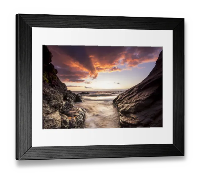 Framed Print : beach, coast, coastal, cornwall, freathy, sea, sunset, whitsands Framed Print : beach, coast, coastal, cornwall, freathy, sea, sunset, whitsands
