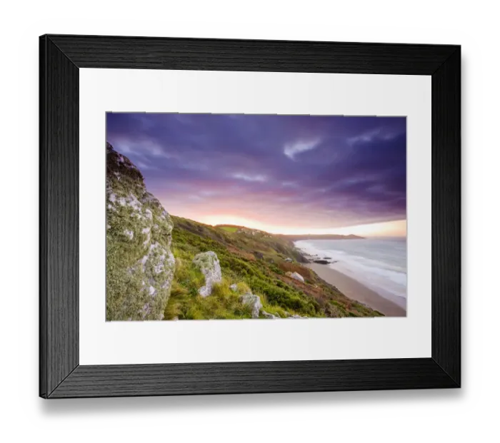 Framed Print : beach, coast, cornwall, sea, whitsand Framed Print : beach, coast, cornwall, sea, whitsand