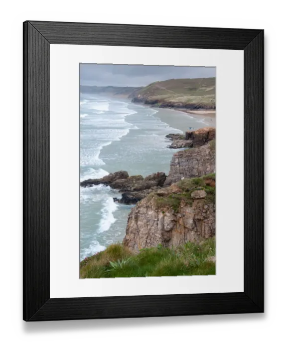 Framed Print : Perranporth beach, Cornwall Framed Print : Perranporth beach, Cornwall
