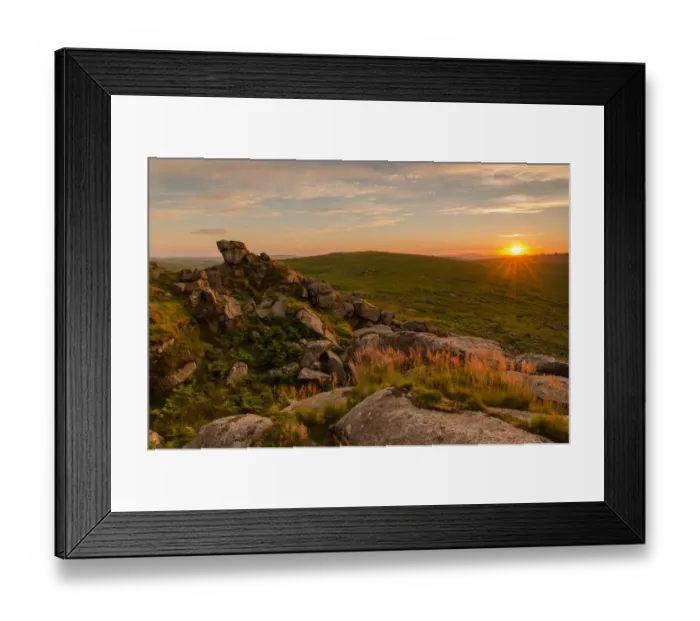 Framed Print : Sharp Tor sunset Framed Print : Sharp Tor sunset