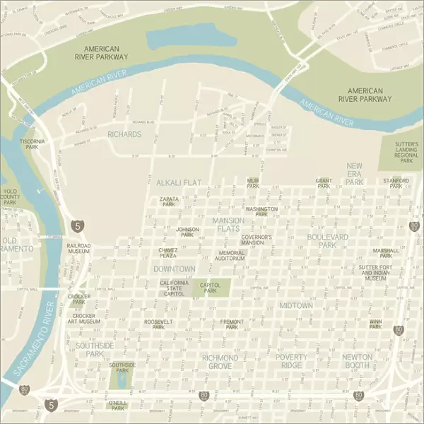 Sacramento Downtown Map