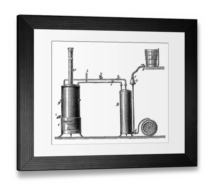 Framed Print : Pasteurization apparatus
