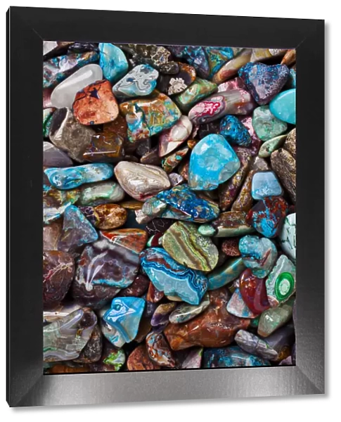 pebbles, variety, turquoise, stone, abundance