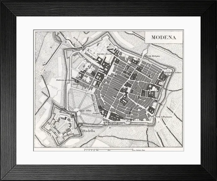Framed Print : Engraving: Modena