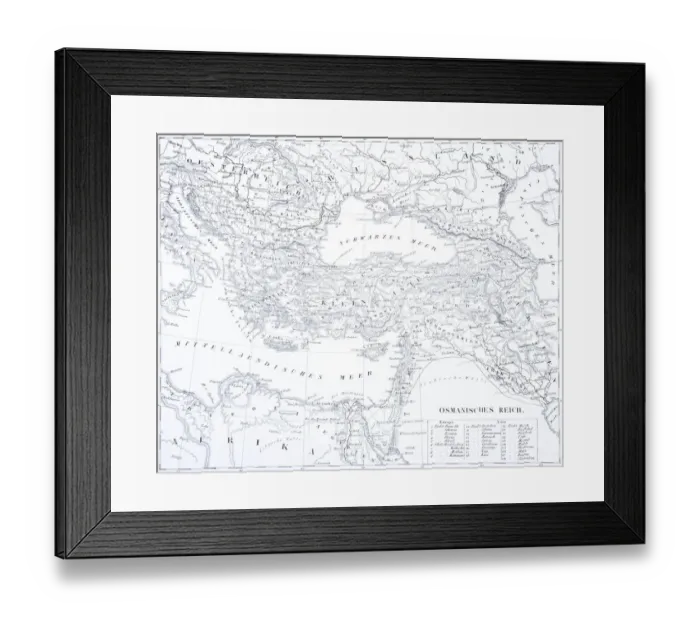 Framed Print : Engraving: The Turkish Empire Framed Print : Engraving: The Turkish Empire