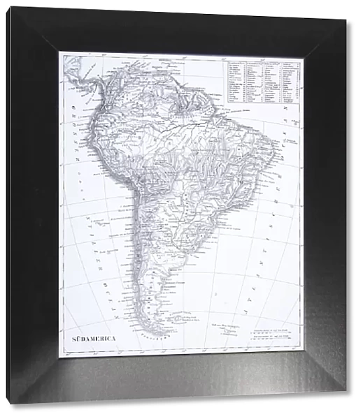 Engraving: South America