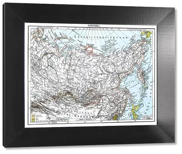 Antique map of Siberia