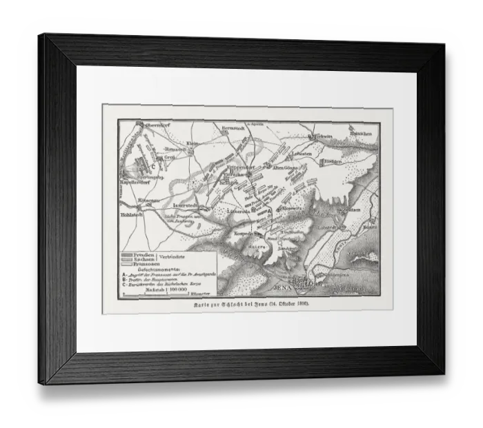 Framed Print : Battle of Jena and Auerstedt, 1806, wood engraving, published 1897