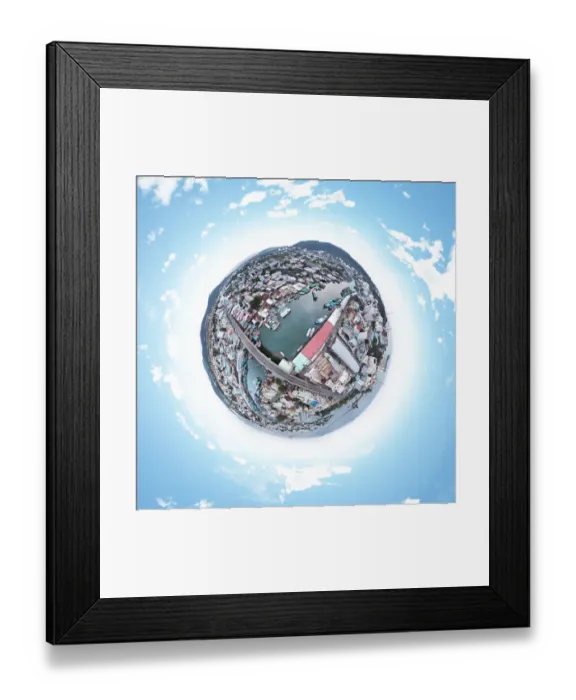 Framed Print : Little Planet View of Duong Dong Town, Phu Quoc Island, Vietnam Framed Print : Little Planet View of Duong Dong Town, Phu Quoc Island, Vietnam