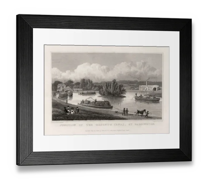 Framed Print : Junction of Regents Park Canal