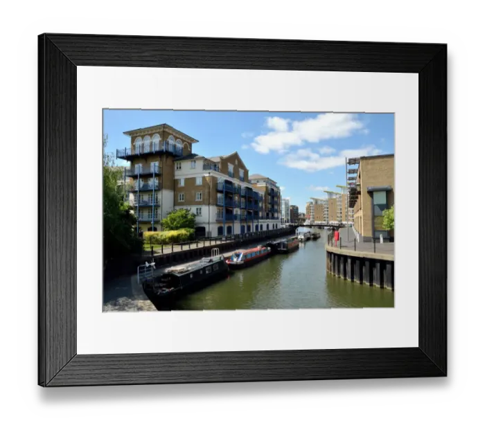 Framed Print : Limehouse cut canal Framed Print : Limehouse cut canal