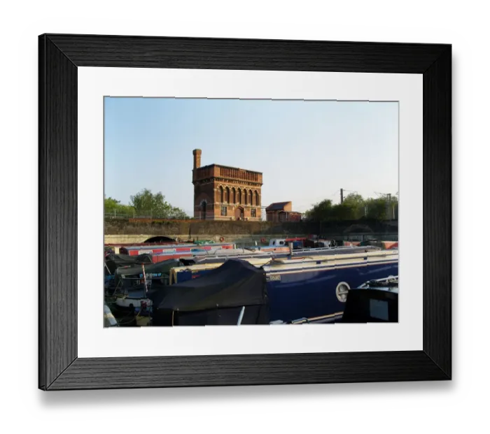 Framed Print : St Pancras Basin Marina Framed Print : St Pancras Basin Marina