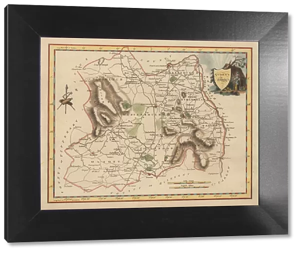 Antique map of Queens County Ireland
