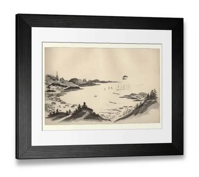 Framed Print : Japanesse Art, Landscape by Massayoshi, 19th Century Framed Print : Japanesse Art, Landscape by Massayoshi, 19th Century