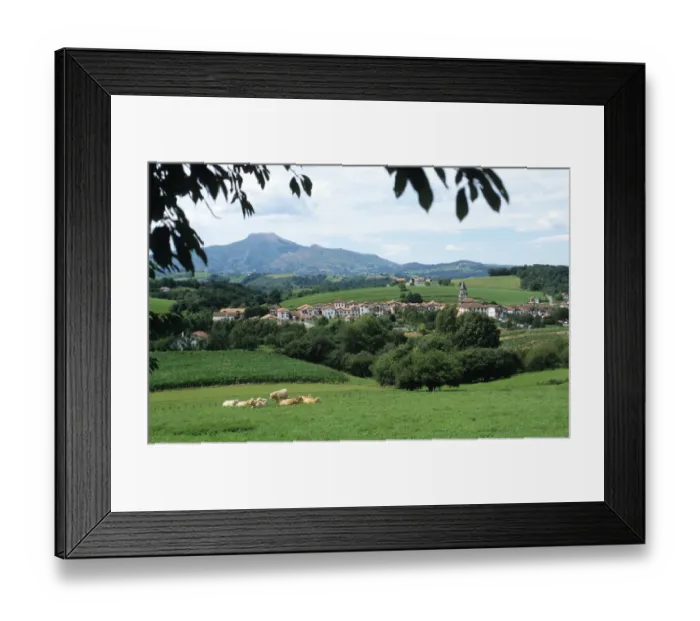 Framed Print : Ainhoa, Basque province of Labourd, located in the department of Pyrenees-Atlantiques