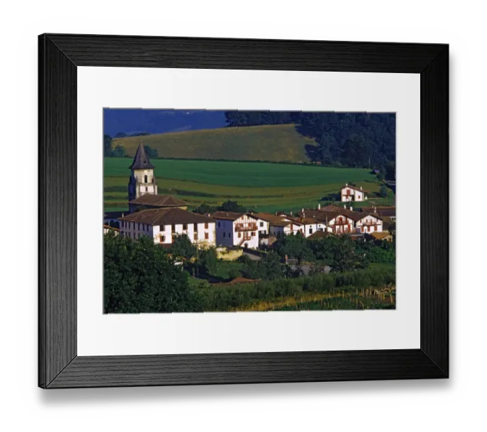 Framed Print : ainhoa, aquitaine, basque, buildings, day, europe, fields, france, houses, nobody Framed Print : ainhoa, aquitaine, basque, buildings, day, europe, fields, france, houses, nobody