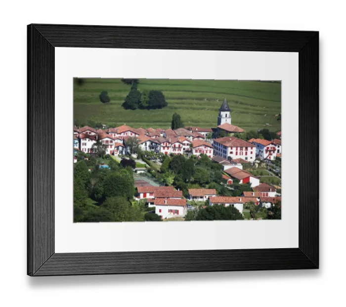 Framed Print : France, village, basque, countryside, escapism Framed Print : France, village, basque, countryside, escapism