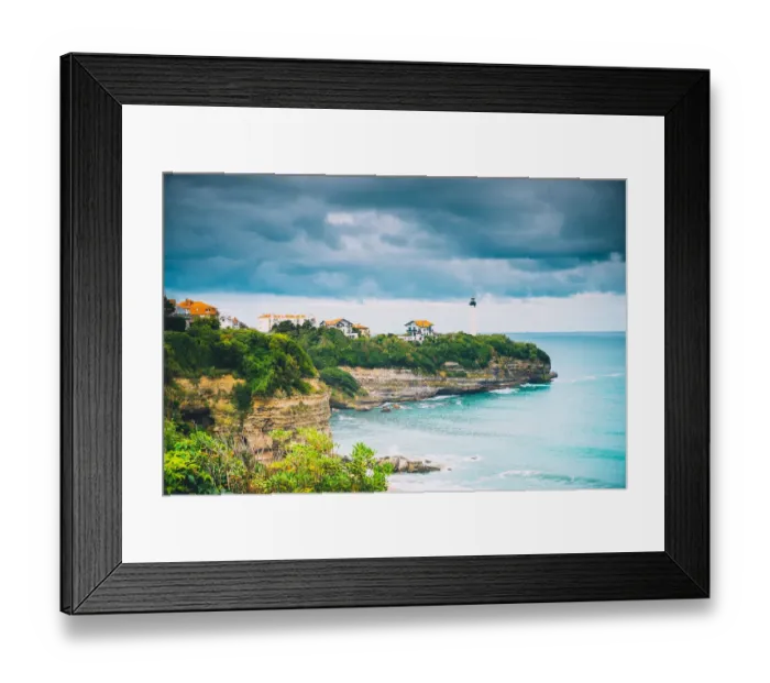 Framed Print : Biarritz lighthouse, Phare de Biarritz, Atlantic Ocean, France Framed Print : Biarritz lighthouse, Phare de Biarritz, Atlantic Ocean, France