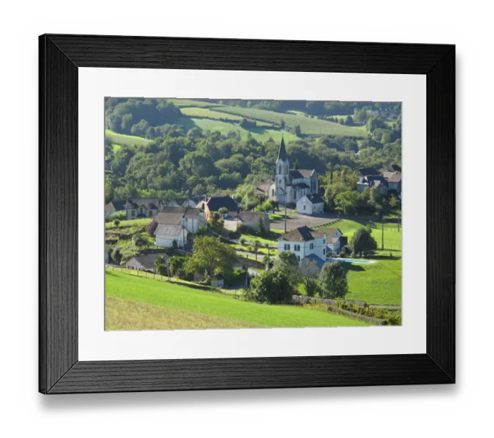 Framed Print : Village of Arthez d Asson, French Pyrenees Framed Print : Village of Arthez d Asson, French Pyrenees