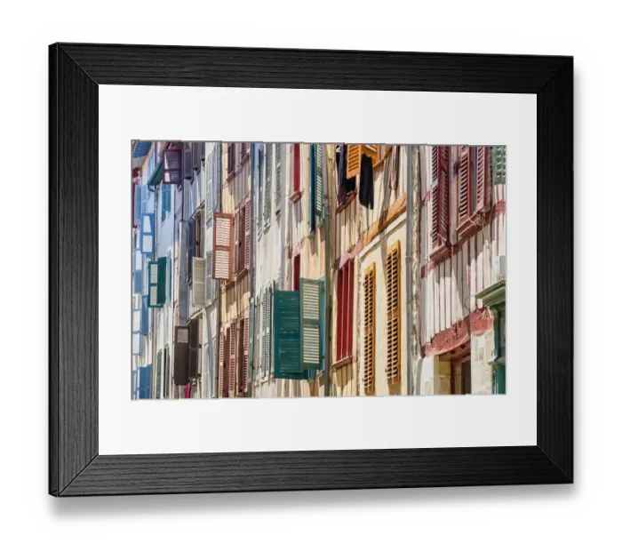 Framed Print : Windows in Bayonne Framed Print : Windows in Bayonne