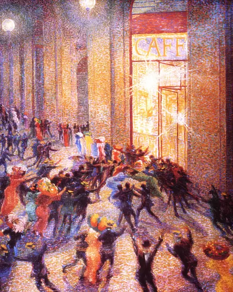 Riot in the Galleria (1910), Umberto Boccioni