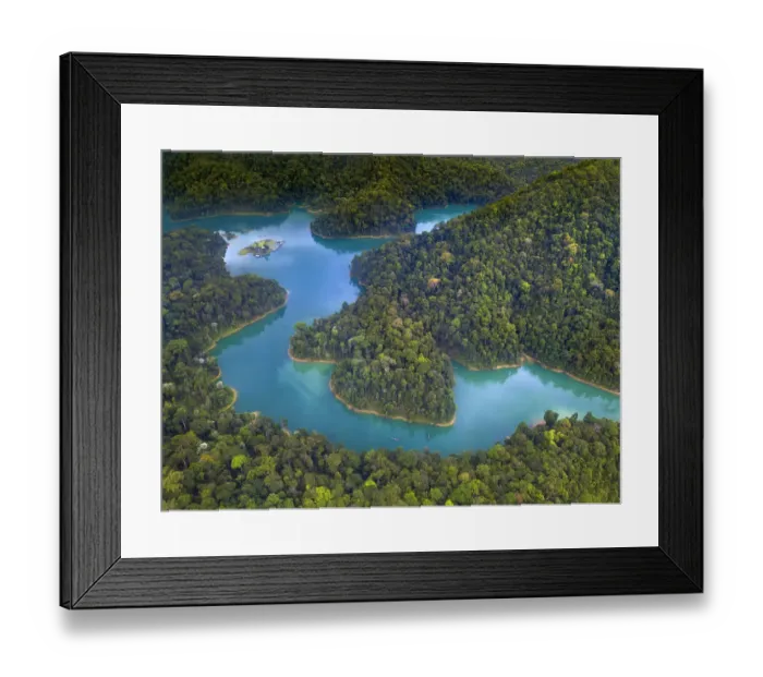 Framed Print : The nature of the dam at Surat Thani Framed Print : The nature of the dam at Surat Thani