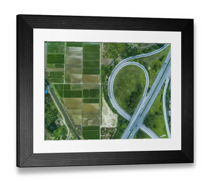 Framed Print : Highway in the field Framed Print : Highway in the field