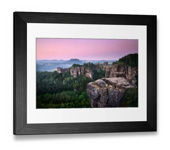 Framed Print : Saxony Twilight - Bastei Framed Print : Saxony Twilight - Bastei