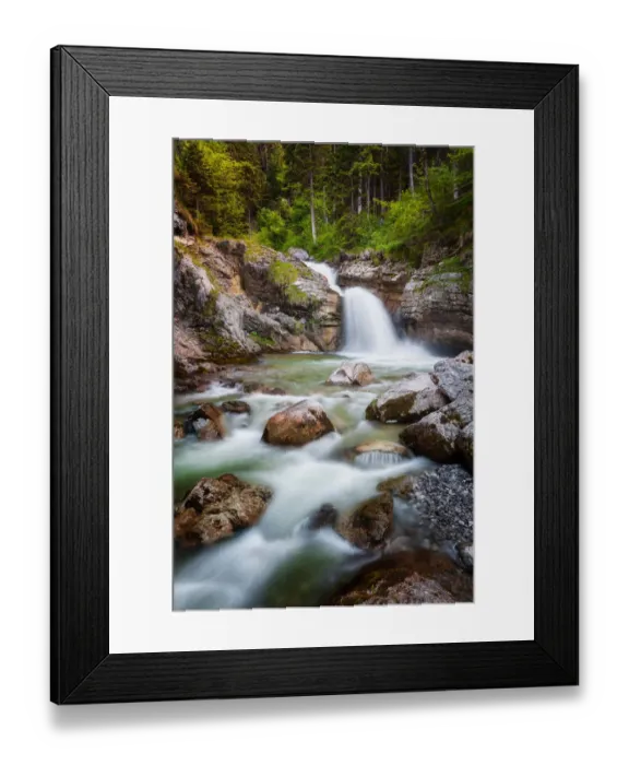 Framed Print : Kuhflucht Cascade Framed Print : Kuhflucht Cascade