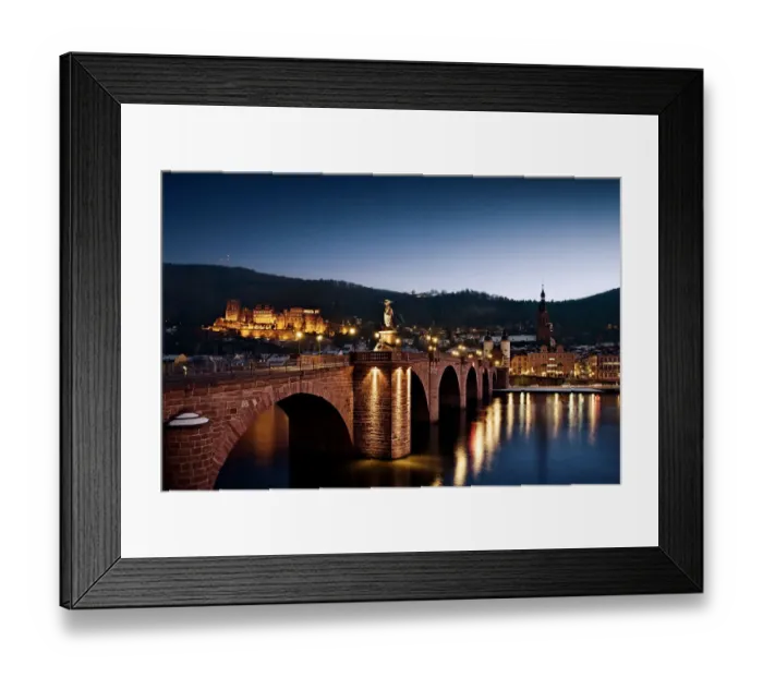 Framed Print : Night sets in over Heidelberg Framed Print : Night sets in over Heidelberg