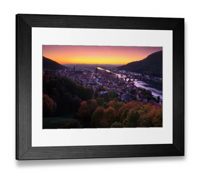 Framed Print : Heidelberg at autumn twilight Framed Print : Heidelberg at autumn twilight