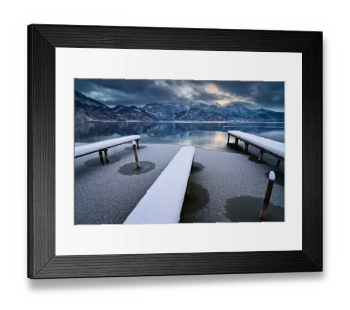 Framed Print : Winter at lake Kochel Framed Print : Winter at lake Kochel