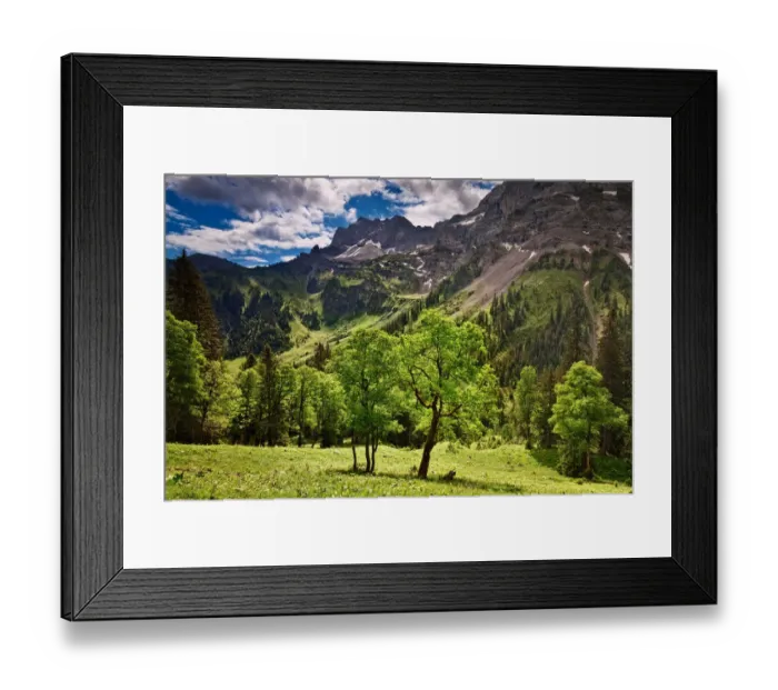 Framed Print : Alpine Light - Groser Ahornboden Framed Print : Alpine Light - Groser Ahornboden