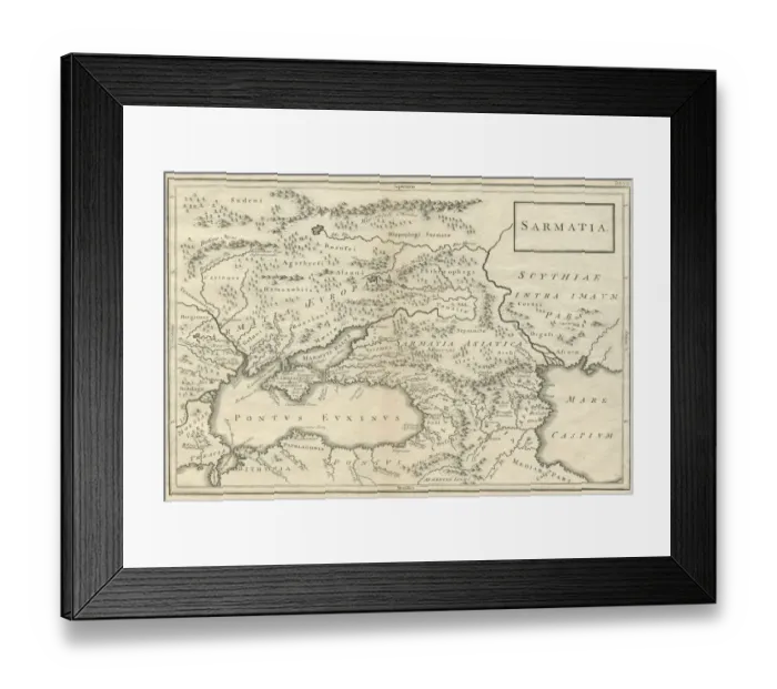 Framed Print : Sarmatia modern Ukraine and Russia 18th century 1740