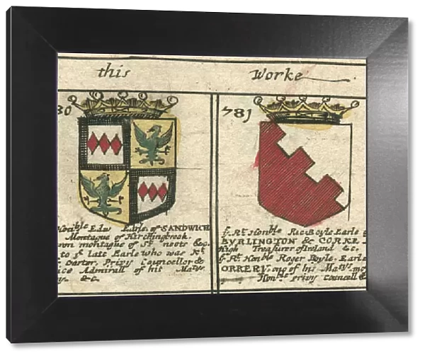 Sandwich and Burlington Coat of arms 17th century