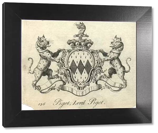 Coat of arms Lord Pigot 18th century
