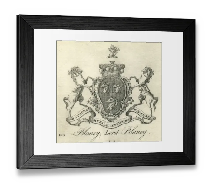 Framed Print : Coat of arms Lord Blaney Monaghan Framed Print : Coat of arms Lord Blaney Monaghan