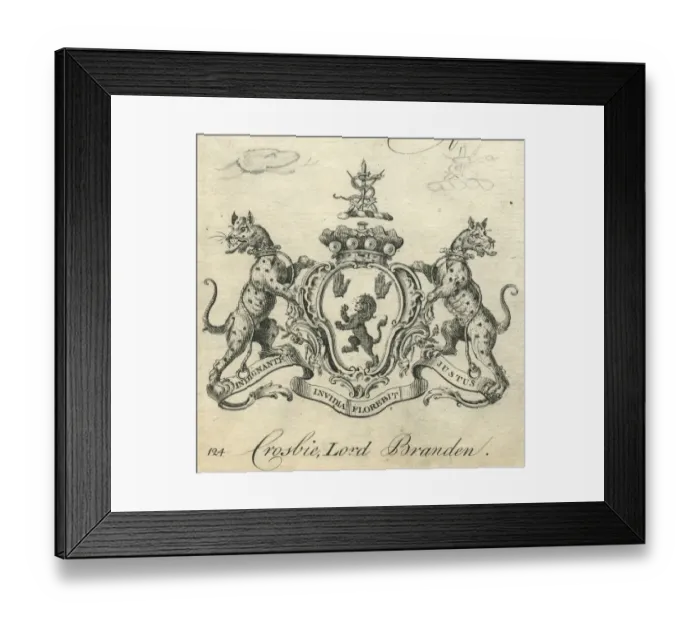 Framed Print : Coat of Arms Crosbie Lord Branden or Brandon Framed Print : Coat of Arms Crosbie Lord Branden or Brandon