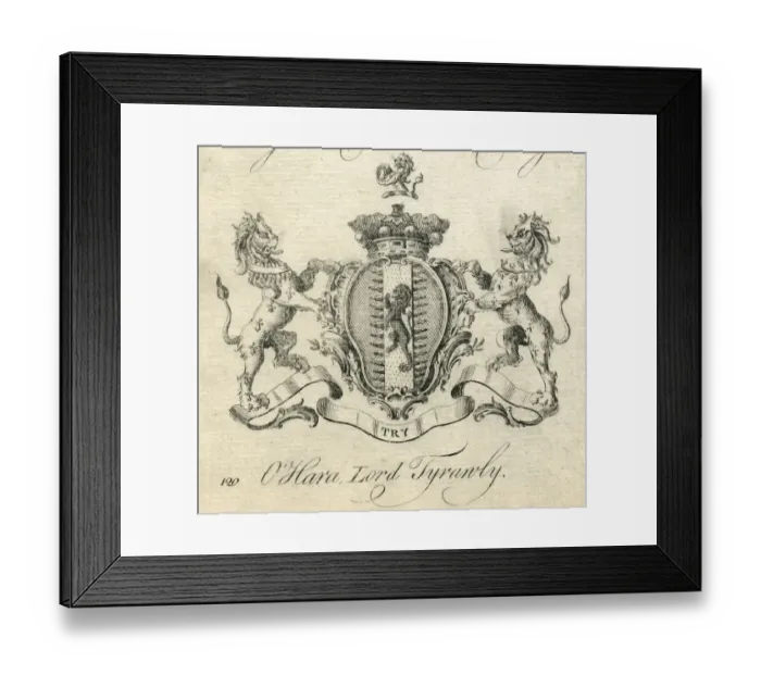 Framed Print : Coat of Arms O Hara Lord Tyrawly Tyrawley Framed Print : Coat of Arms O Hara Lord Tyrawly Tyrawley