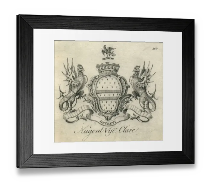 Framed Print : Coat of Arms Nugent Viscount Clare Framed Print : Coat of Arms Nugent Viscount Clare