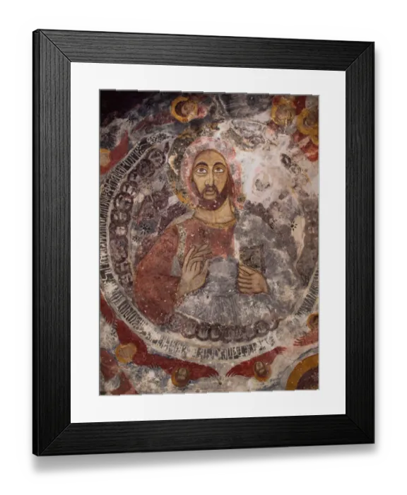 Framed Print : Mural of Christ Pantocrator in Sumela Monastery near Trabzon, Turkey