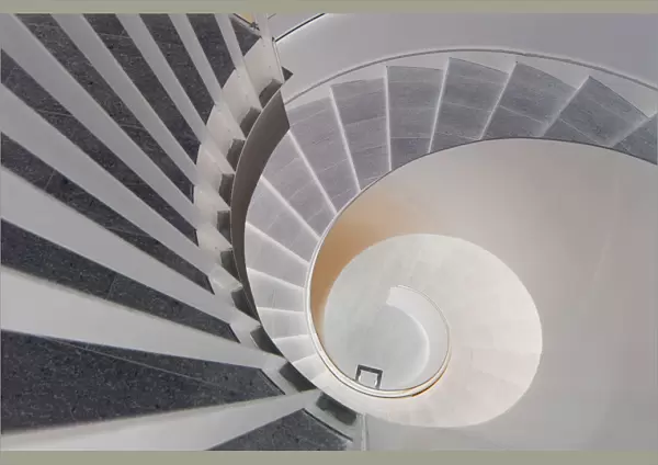 View downward a spiral stair, Upper Austria