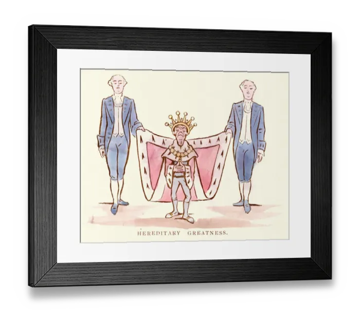 Framed Print : Victorian satirical cartoon on inherited wealth power and privilege Framed Print : Victorian satirical cartoon on inherited wealth power and privilege