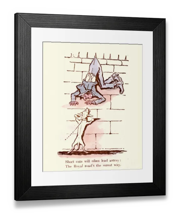 Framed Print : Victorian satirical cartoon, the problem with shot cuts Framed Print : Victorian satirical cartoon, the problem with shot cuts