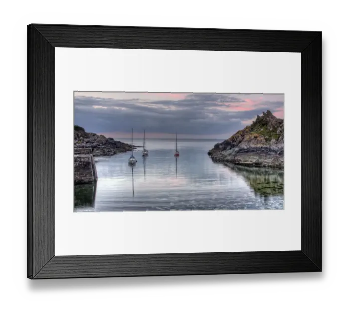 Framed Print : Sunrise Polperro Framed Print : Sunrise Polperro
