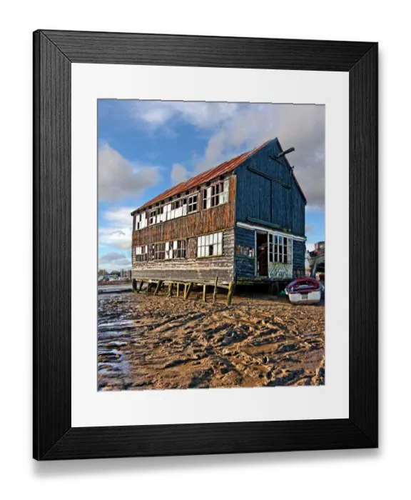 Framed Print : Abandoned timber built Granary building