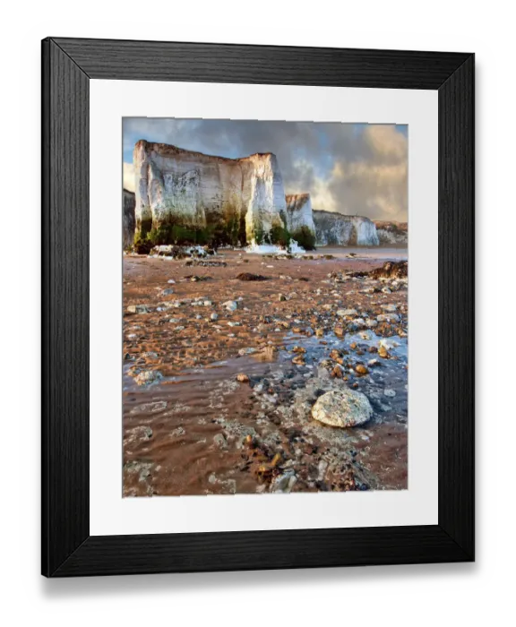 Framed Print : Chalk Cliffs at Botany Bay, Broadstairs, Kent Framed Print : Chalk Cliffs at Botany Bay, Broadstairs, Kent